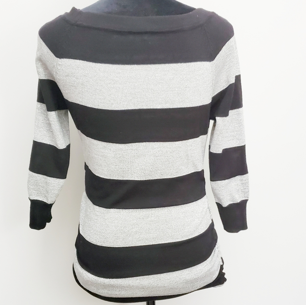Love Always Striped Sweater Size Medium - Picture 2 of 4